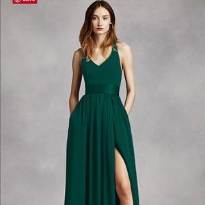 Vera Wang Green Halter Bridesmaid Dress, Sz 0